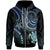 Palau Custom Zip up Hoodie Blue Turtle Unisex Blue - Polynesian Pride