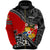 Tonga Zip Hoodie Polynesian Style Fall In The Wave K7 Unisex Red - Polynesian Pride