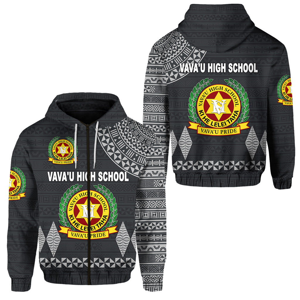 Tonga Vavau High School Zip Hoodie Simple Style Dark Grey LT8 - Polynesian Pride