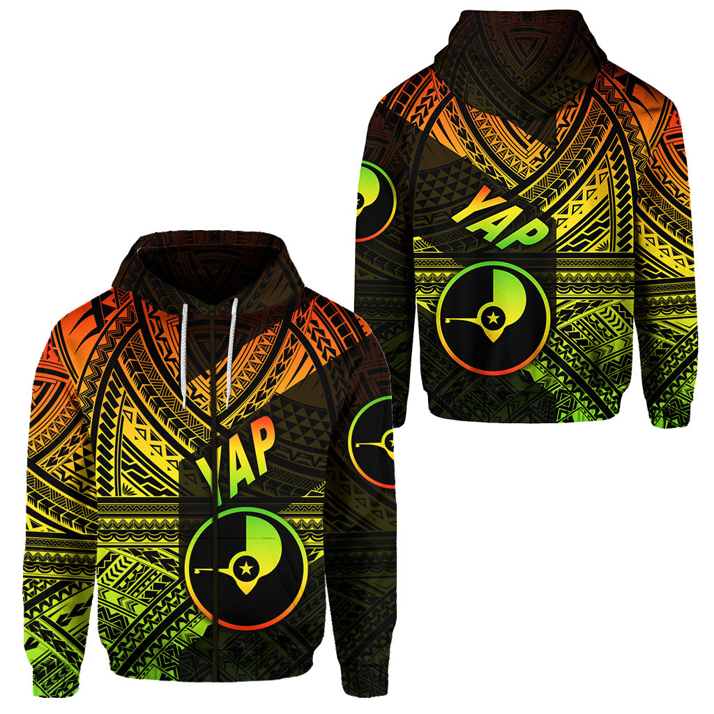 FSM Yap Zip Hoodie Original Style Reggae LT8 Pullover Hoodie Reggae - Polynesian Pride